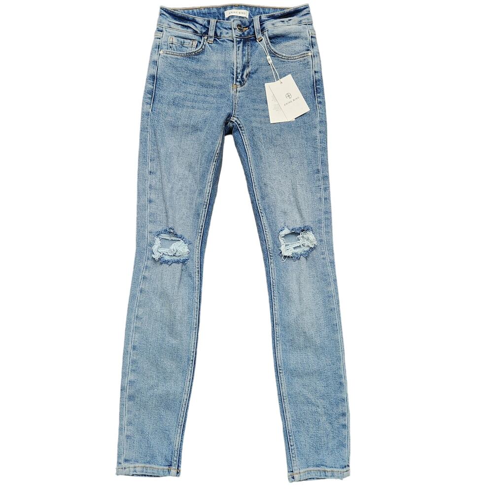 NWT Anine Bing Gabe Mid Rise Skinny Ankle Jeans Size 24